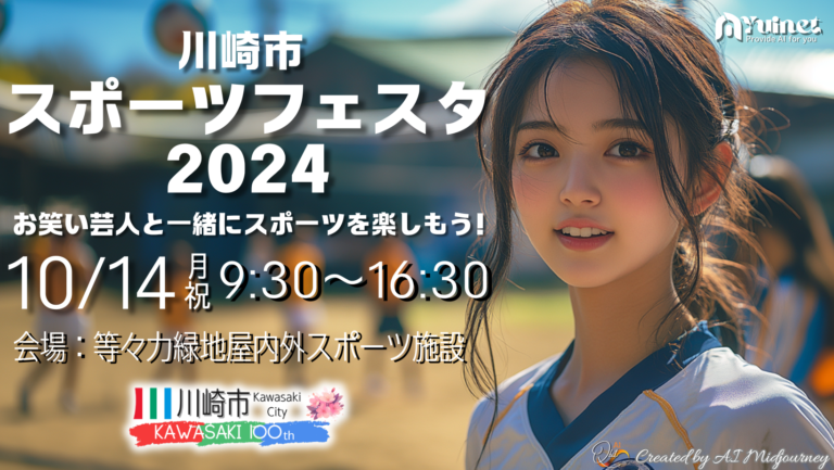 川崎市スポーツフェスタ2024～お笑い芸人と一緒にスポーツを楽しもう！～【10/14】