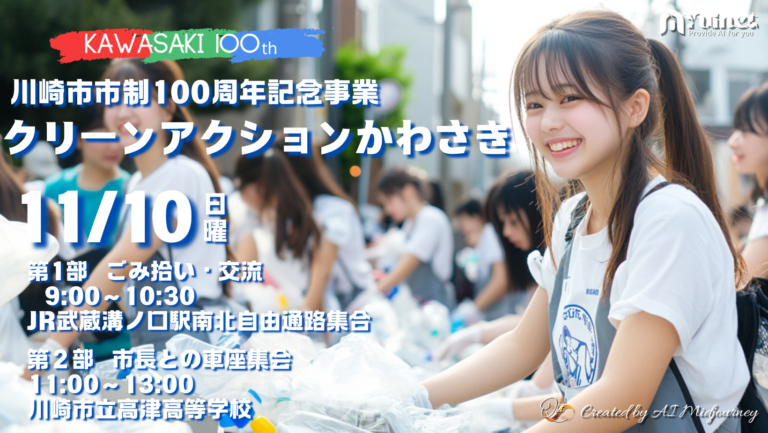 きれいなまちづくり推進イベント「クリーンアクションかわさき」【市制100周年記念事業】【11月10日】