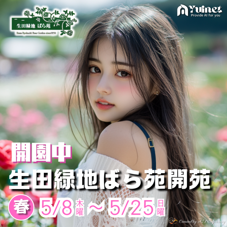 生田緑地ばら苑開苑のお知らせ【5/8-5/25】