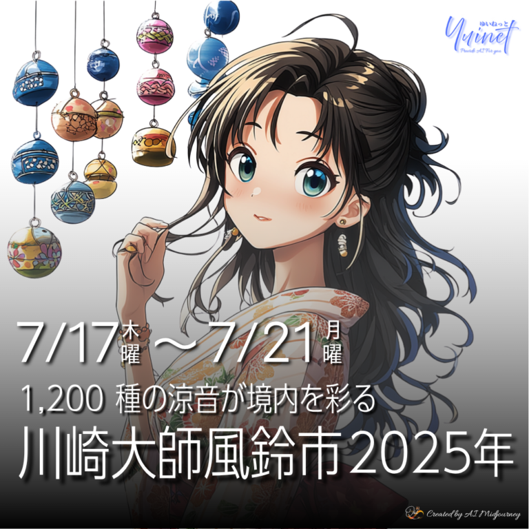 川崎大師風鈴市 － 1,200 種の涼音が境内を彩る【7/17-21】