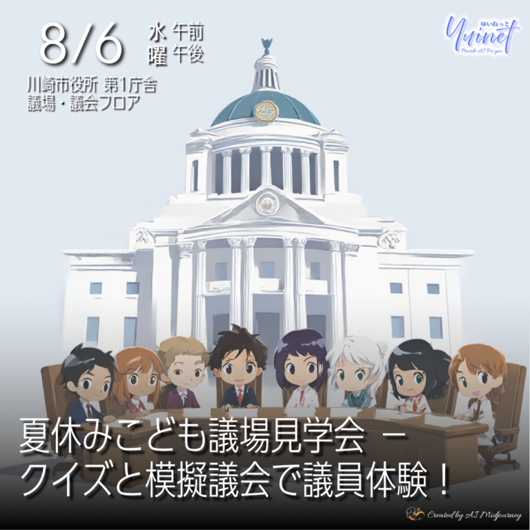 夏休みこども議場見学会 － クイズと模擬議会で議員体験！【8/6】