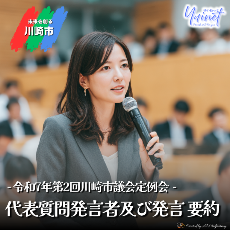 令和7年第2回川崎市議会定例会　 代表質問発言者及び発言要旨