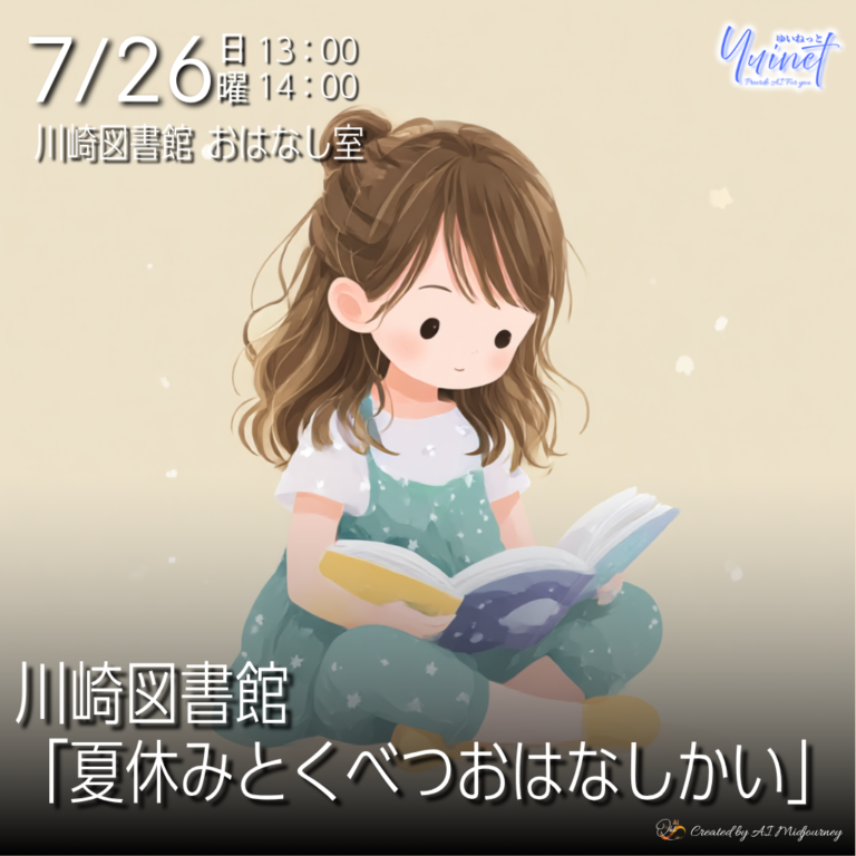 川崎図書館「夏休みとくべつおはなしかい」7/26開催