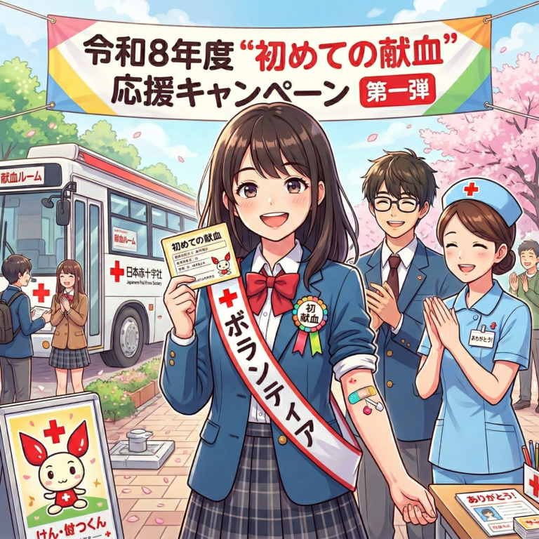 【川崎市】初めての献血は1人じゃ不安？「“初めての献血”応援キャンペーン 第一弾」が本日スタート！