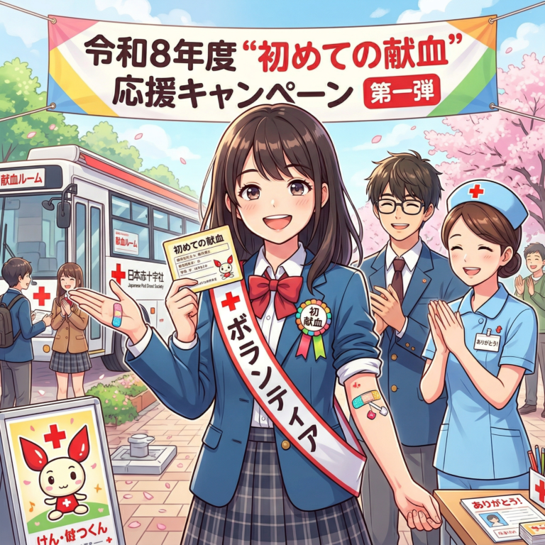 【川崎市】初めての献血は1人じゃ不安？「“初めての献血”応援キャンペーン 第一弾」が本日スタート！