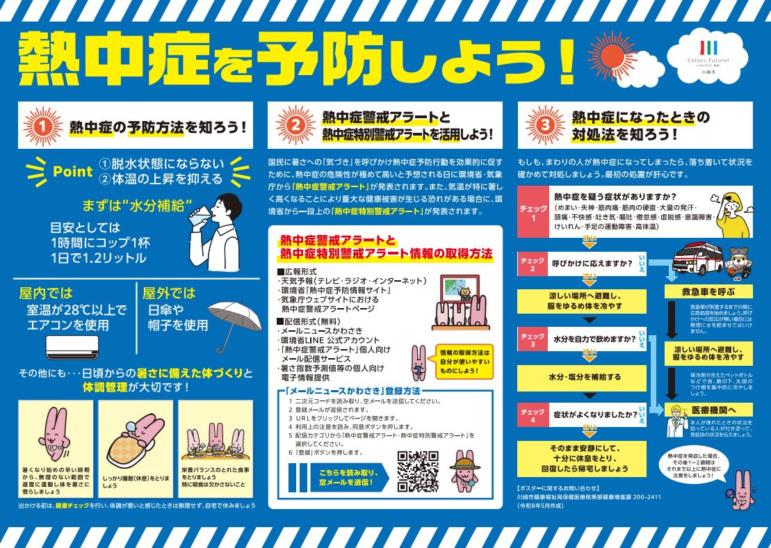 川崎市 熱中症を予防しよう!ポスター