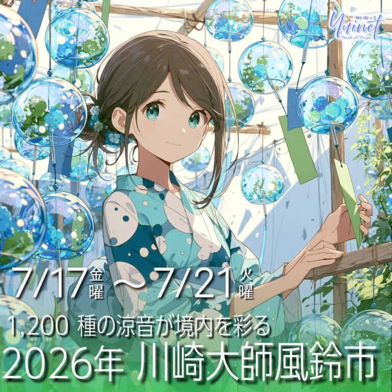 【川崎大師平間寺】第31回 川崎大師風鈴市【7/17 – 21】