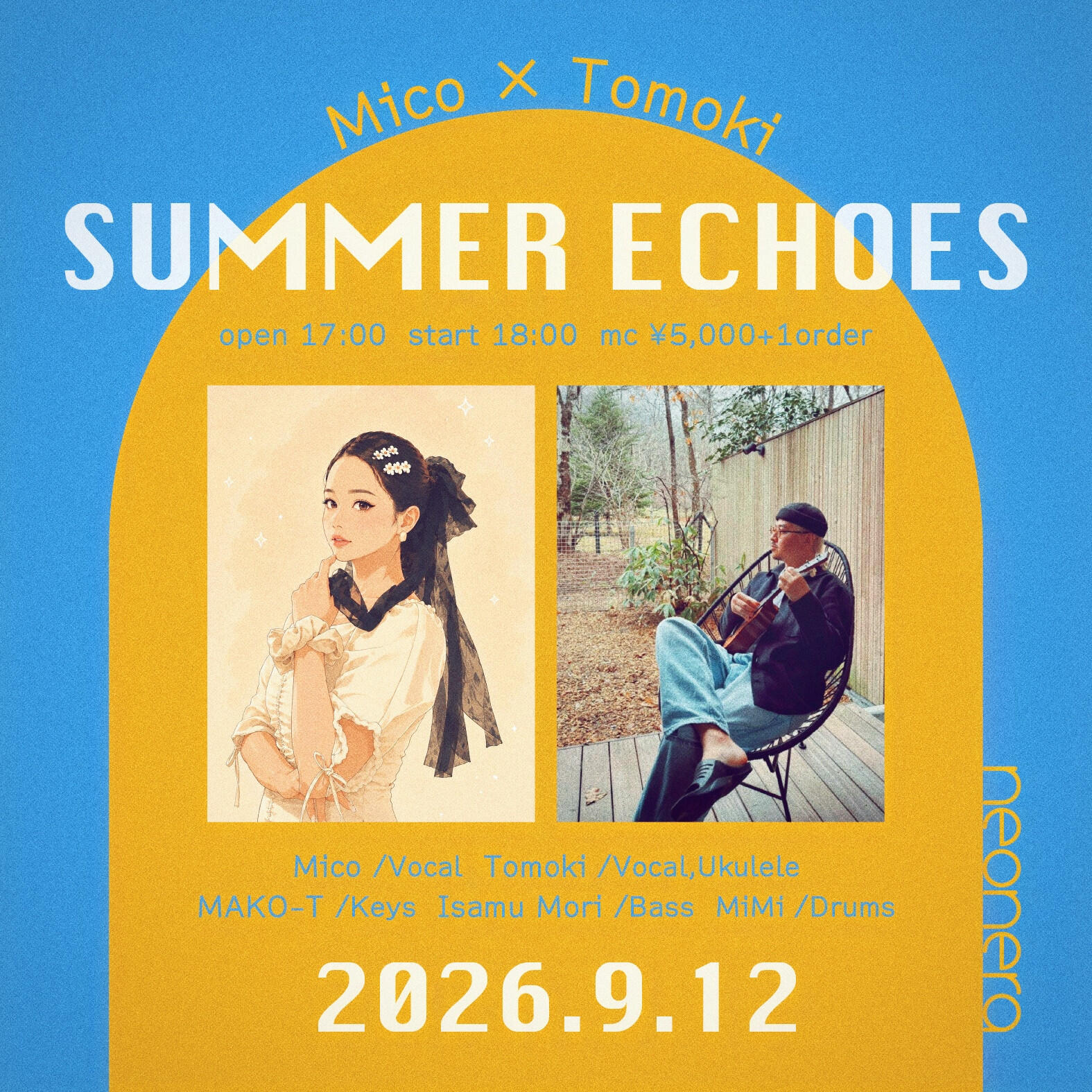 Mico × Tomoki SUMMER ECHOES フライヤー