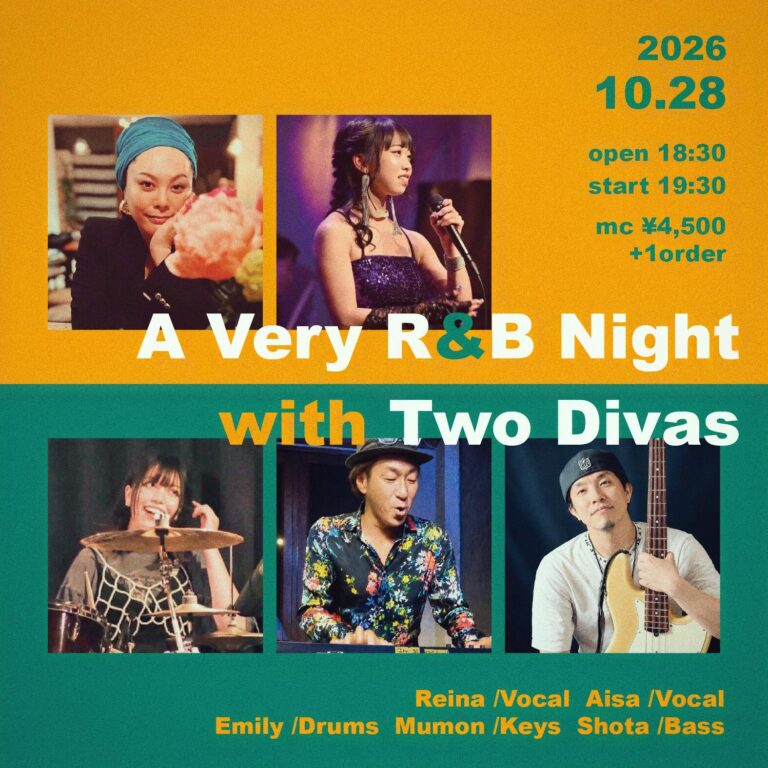 【MUSIC HALL neonera】A Very R&B Night with Two Divas【10/28】