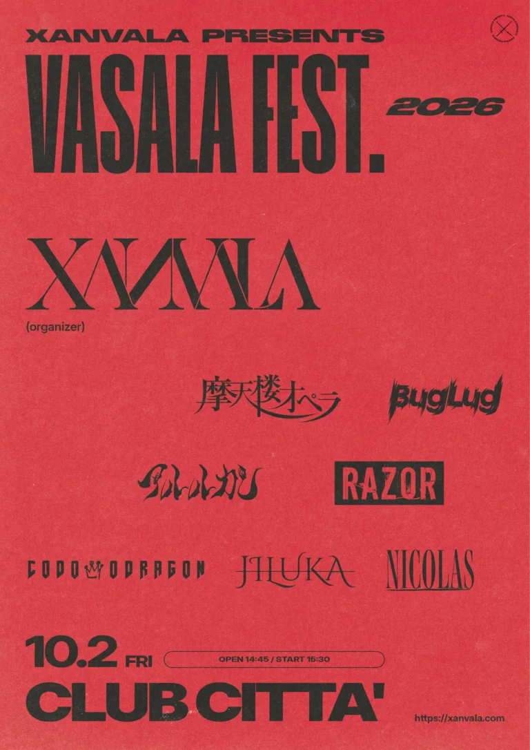 【CLUB CITTA’】XANVALA PRESENTS “VASALA FEST. 2026″【10/2】